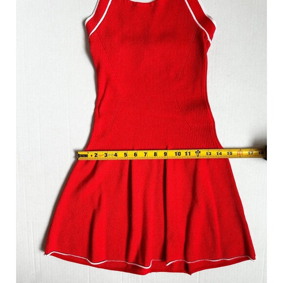 Anthropologie Halter Mini Dress Bright Red Women’s Small Summer Silhouette - Picture 10 of 15